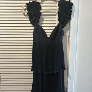 Vestique Black Ruffle Dress